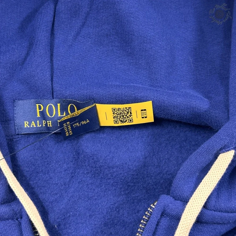 NWT Polo Ralph Lauren Hooded Zip Sweatshirt - Blue - Men's Medium - 710P06645002